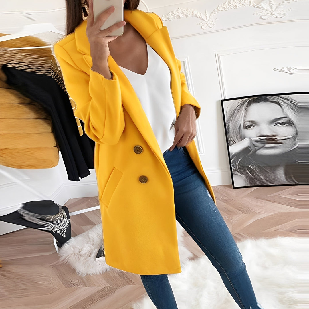 Tiffani - Eleganter langer Damen-Wollmantel