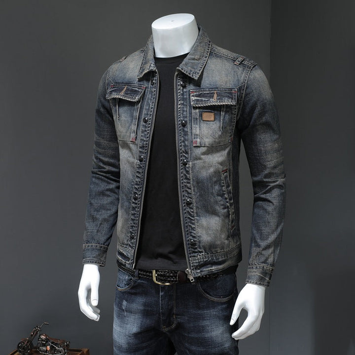 Lennon - Klassische bequem sitzende Jeansjacke für Männer