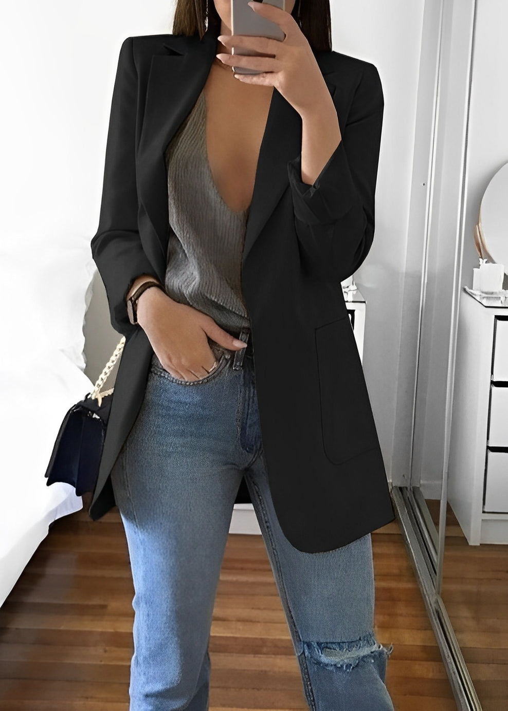 Cherie - Schicker Sommerblazer mit Kragen für Frauen