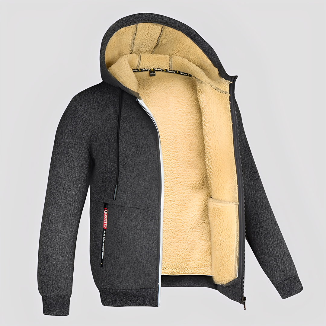 Waldo - Schlichter Herren-Hoodie mit Fleece-Futter