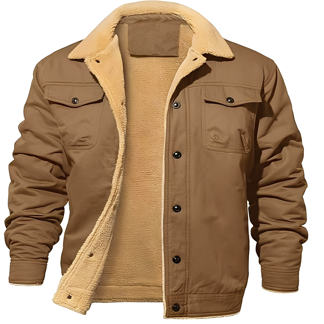 Dillon - Bequeme Fleece-Twill-Jacke für Herren