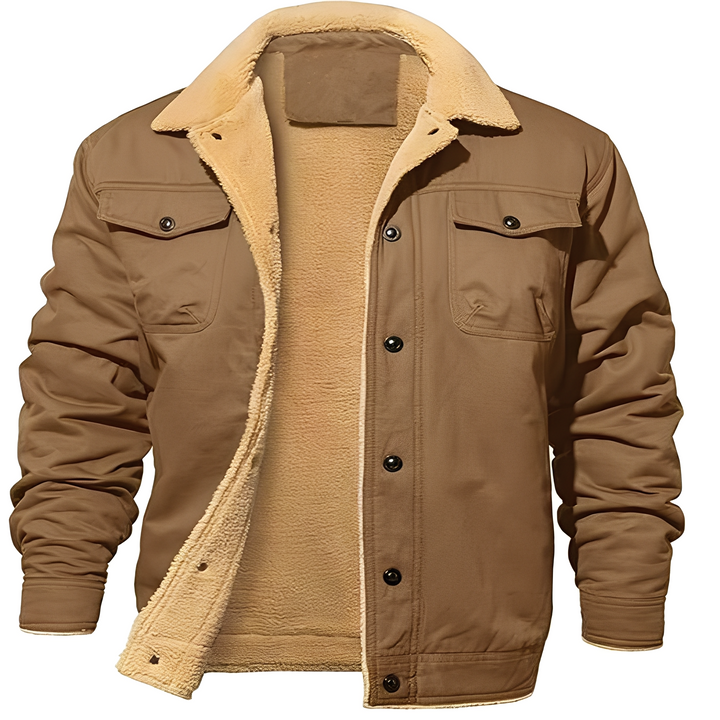 Dillon - Bequeme Fleece-Twill-Jacke für Herren