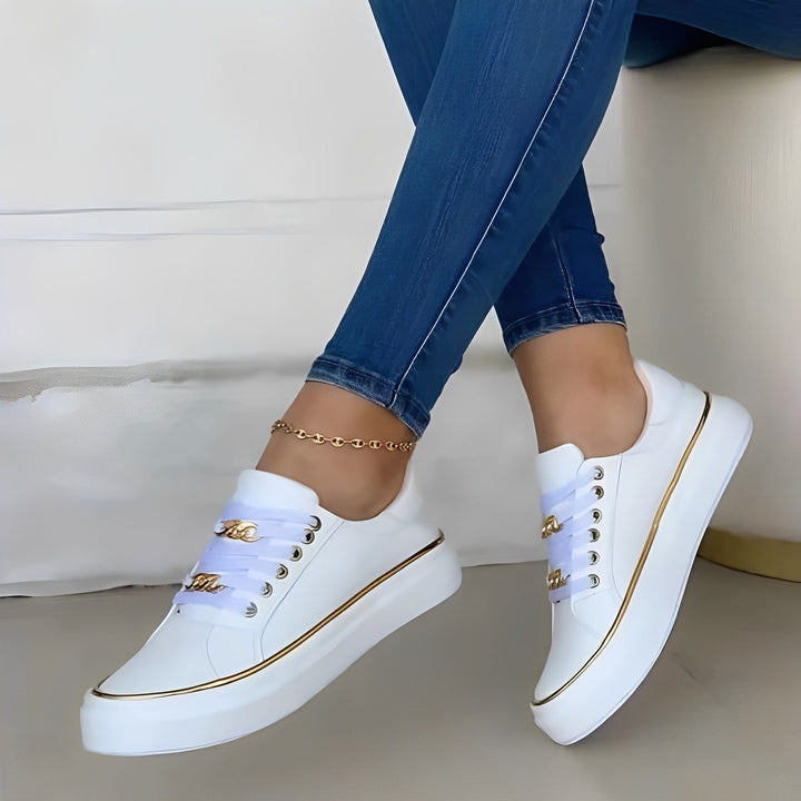Deziree - Trendige Damenschuhe mit Plattform und Ketten