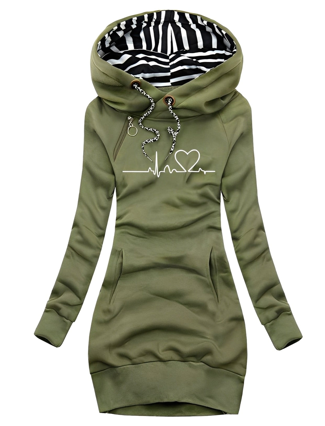 Jaidyn - Stilvolles Kapuzen-Sweaterkleid für Damen