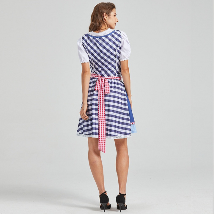 Rowina - Traditionelles kariertes Oktoberfest-Dirndl für Damen
