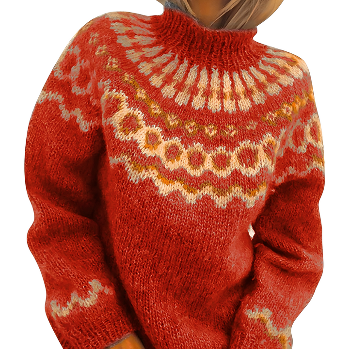 Charlee - Warmer, locker geschnittener Damen-Rollkragenpullover