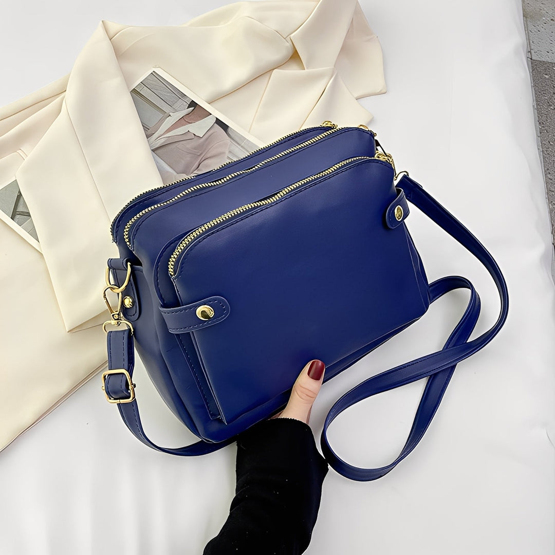 Michaela - Klassische Lederschultertasche für Damen