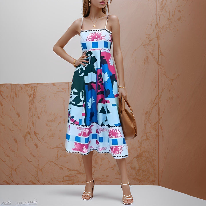 Zinnia - Farbiges Sommerkleid mit hoher Taille für Damen