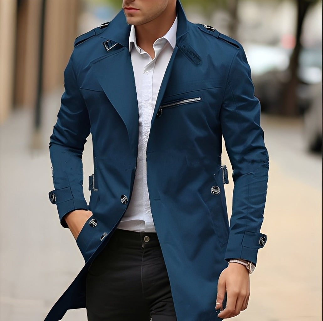 Ansel - Schicker Herren-Trenchcoat mit Kragen