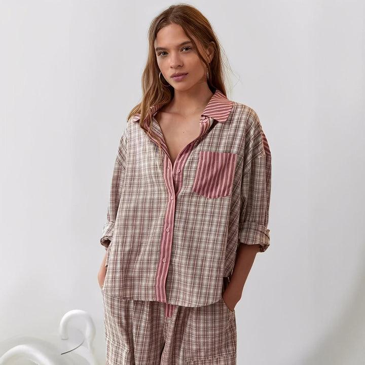 Elenora - Bequemes, lässiges Schlafanzug-Set für Damen, zweiteilig