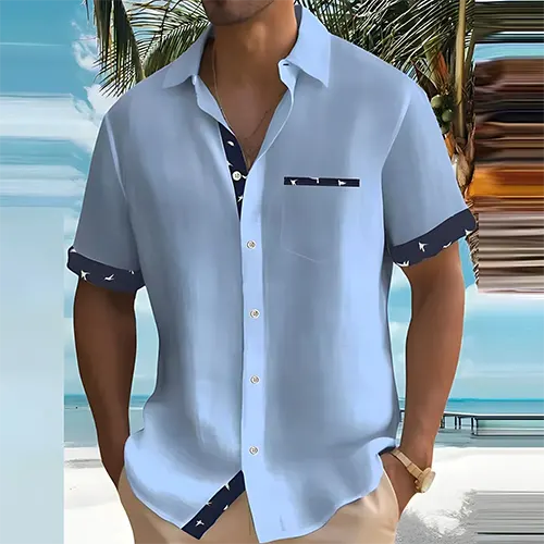 Flavus - Elegantes Sommerhemd für Herren Kurzarm