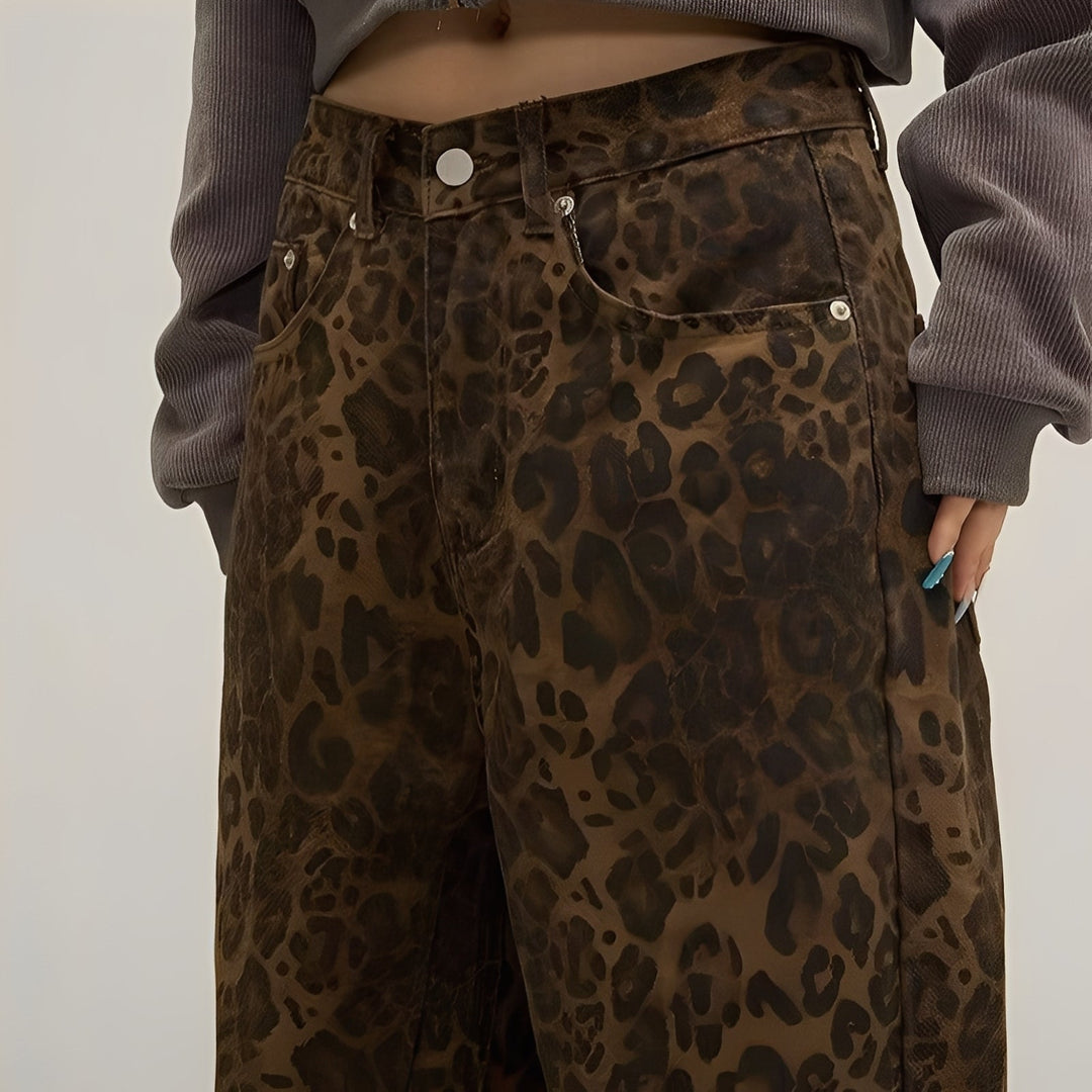 Felecia - Trendige bedruckte Baggy-Jeans für Damen