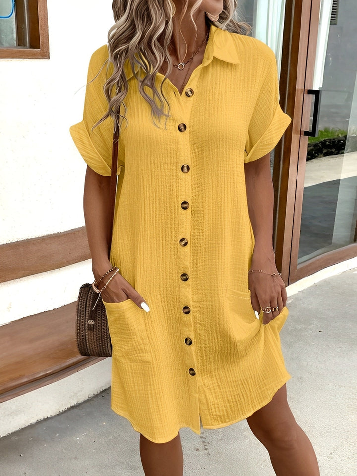 Rorie - Einfaches Sommerhemdkleid für Damen