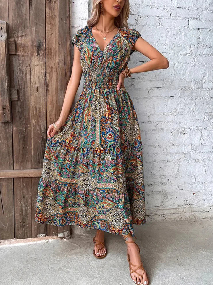 Leanie - Lebhaftes Paisley-Kleid für den Frühling