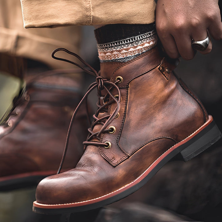 Chester - Vintage Martin Lederstiefel für Männer
