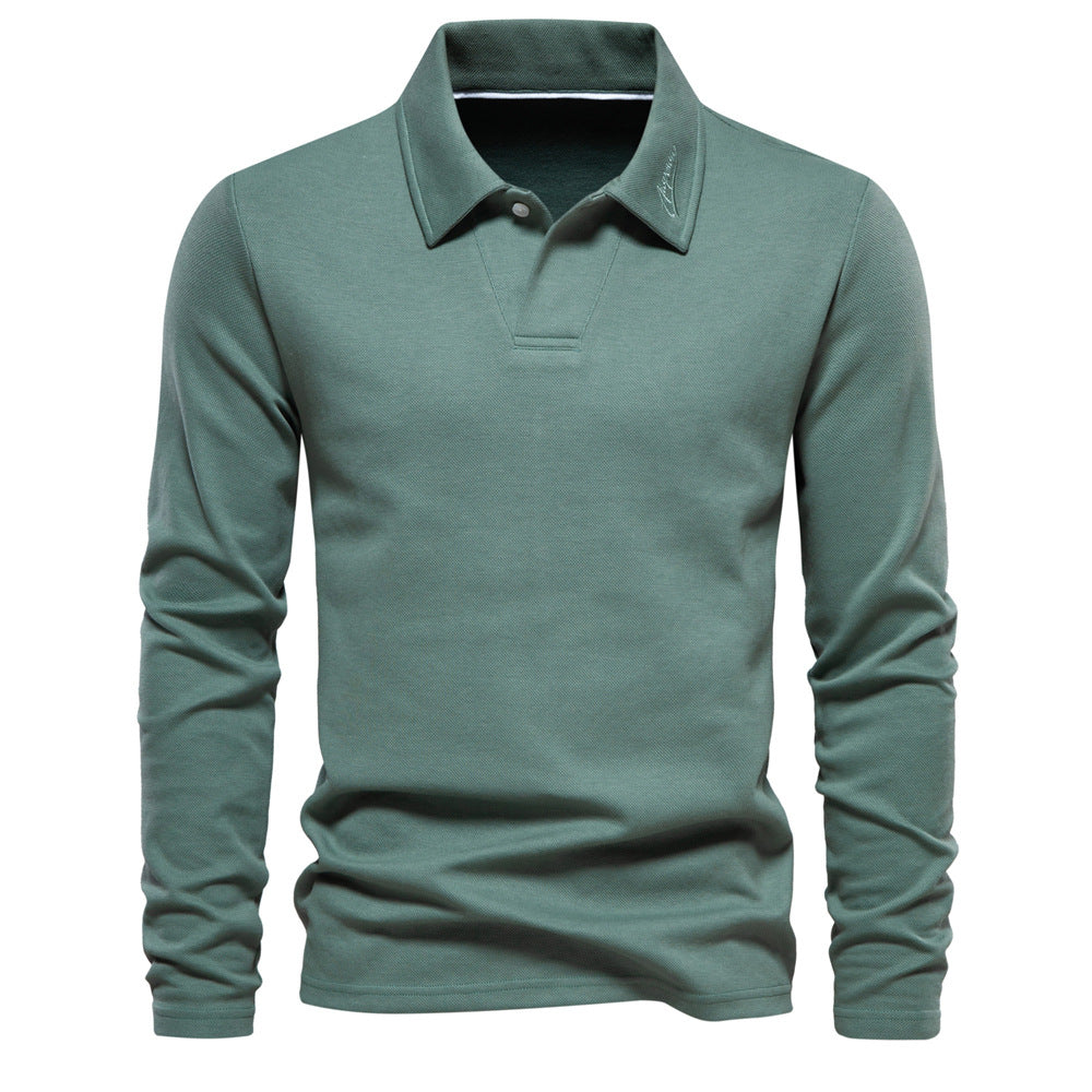 Elvin - Lässiges, klassisches Langarm-Poloshirt für Herren