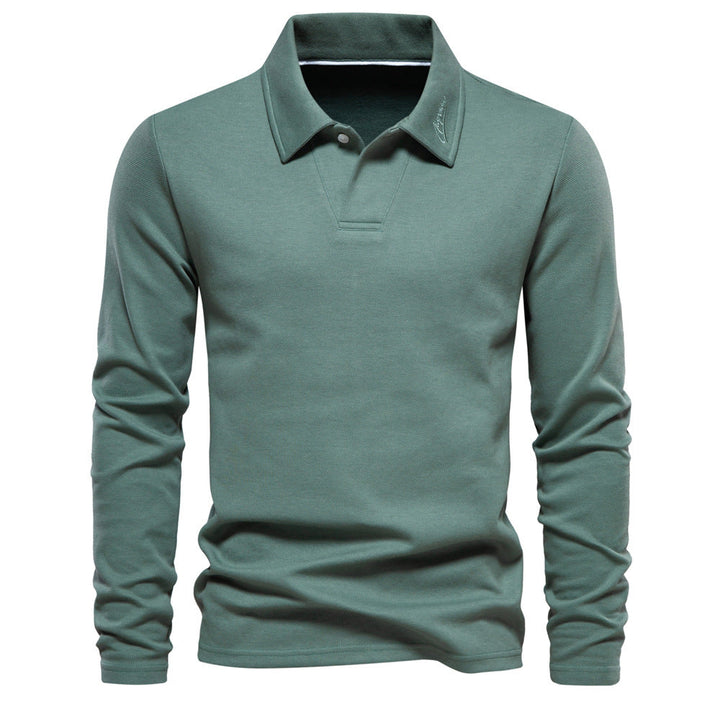 Elvin - Lässiges, klassisches Langarm-Poloshirt für Herren