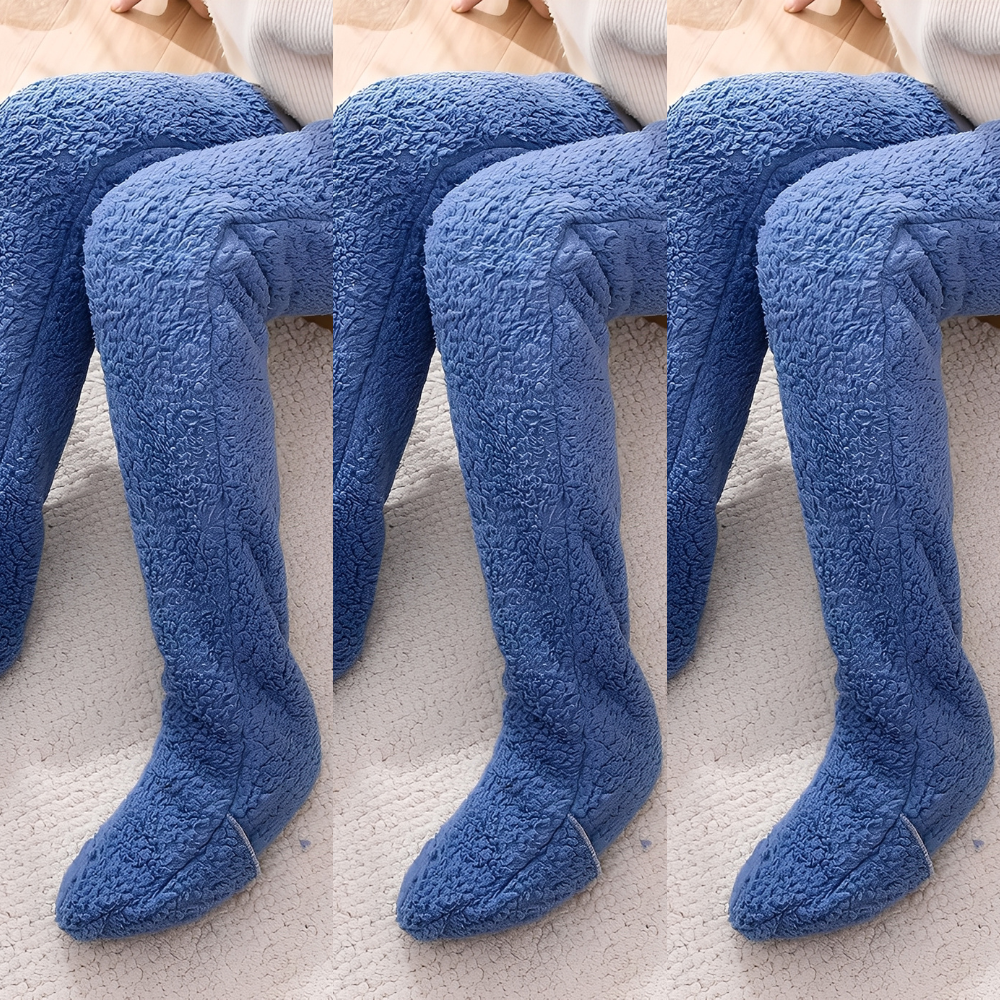 Camellia - Warme, überkniehohe Wintersocken für Damen