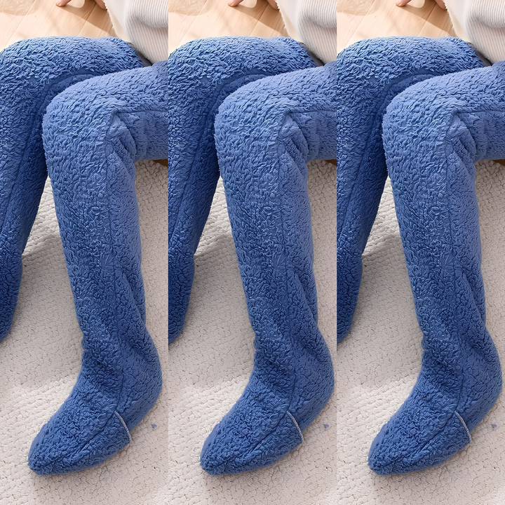 Camellia - Warme, überkniehohe Wintersocken für Damen