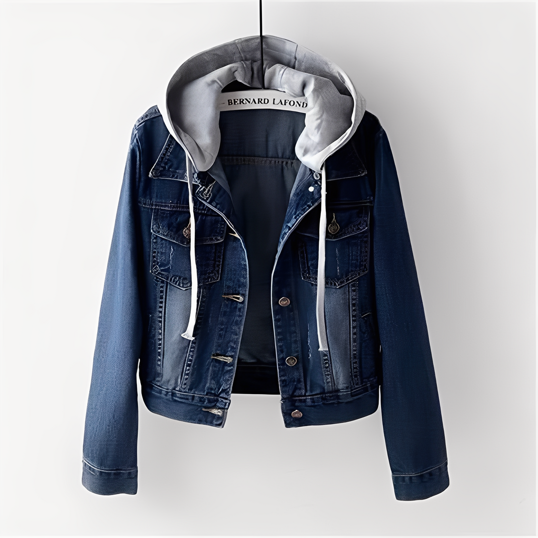 Karolyn - Trendige Damen-Jeansjacke mit Kapuze