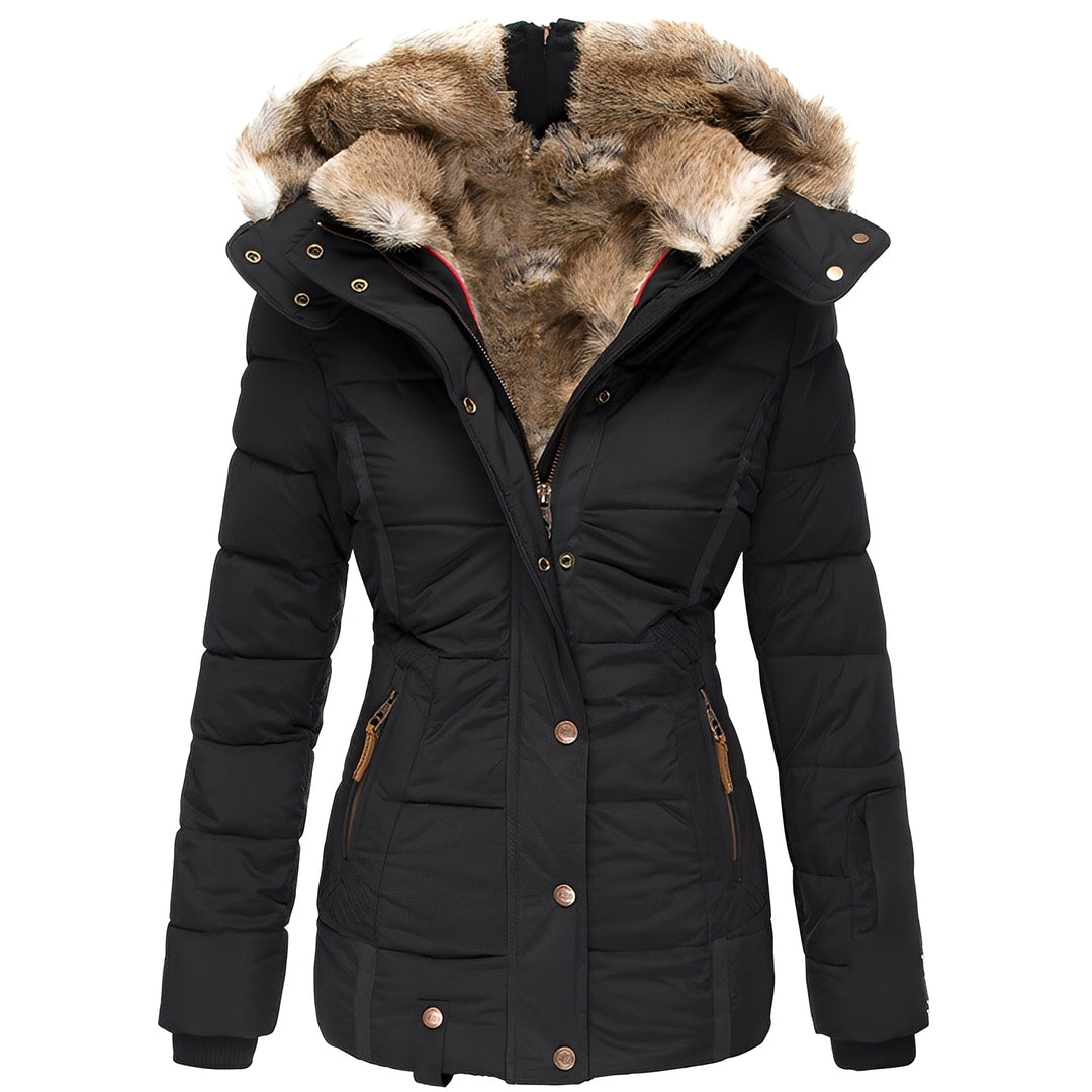 Odelia - Stilvolle, körpernahe Jacke mit Pelzkragen für Damen