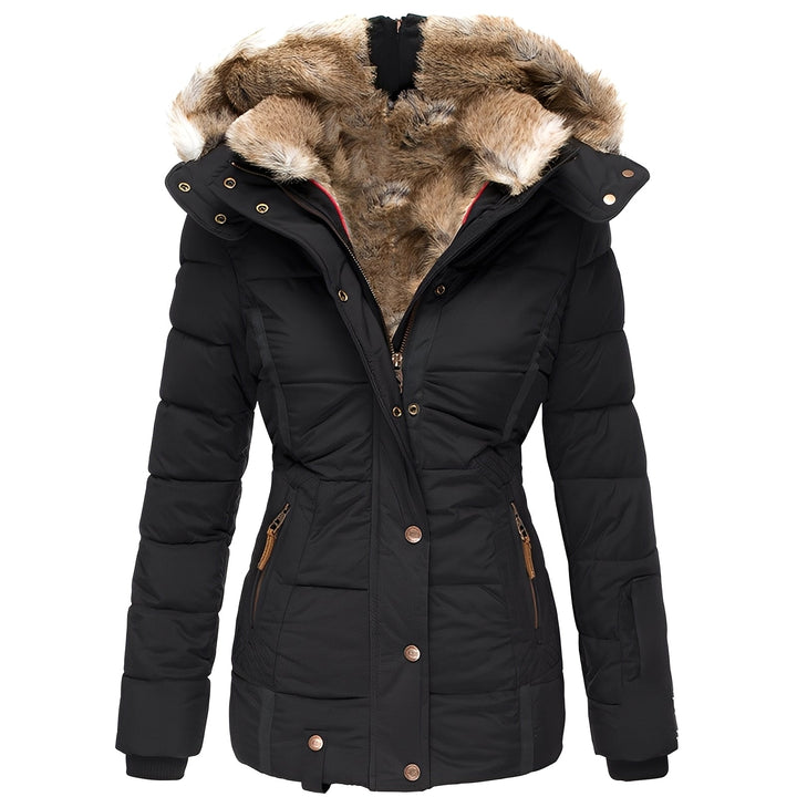 Odelia - Stilvolle, körpernahe Jacke mit Pelzkragen für Damen