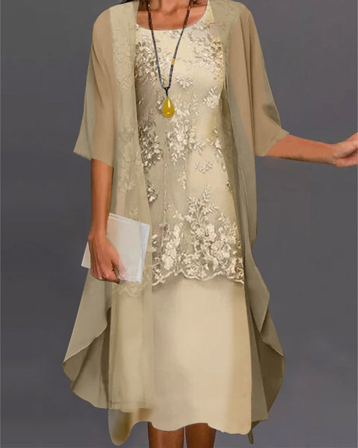 Chona - Elegantes Chiffonkleid in zwei Teilen