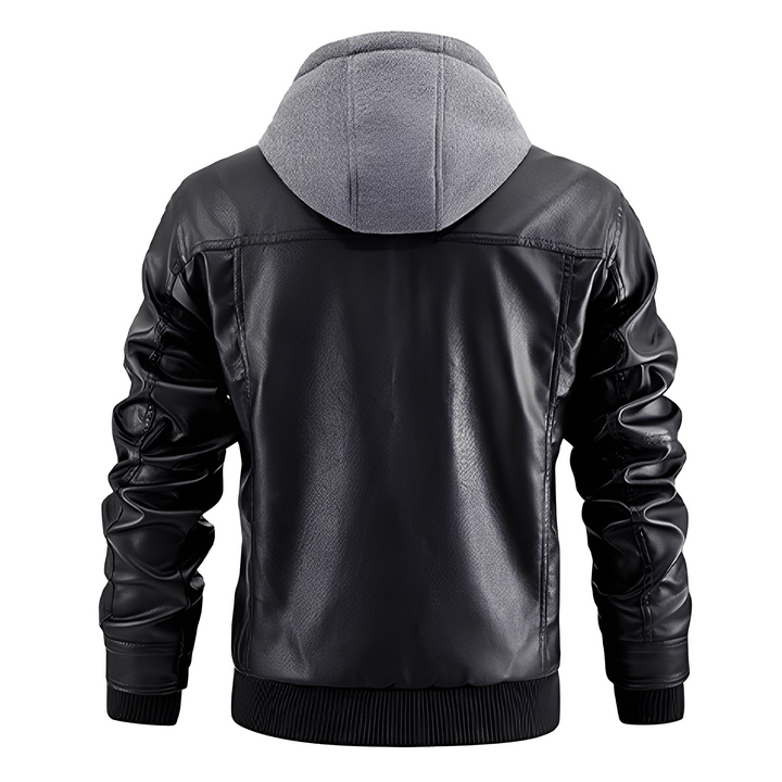 Everard - Klassische Herren-Motorradjacke mit Kapuze