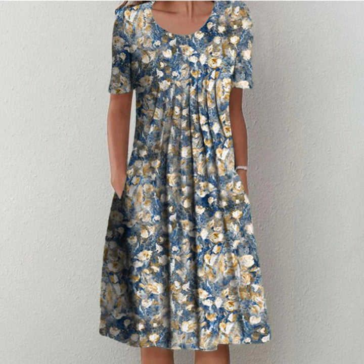 Anne – Strahlend schönes Blumen-Maxikleid