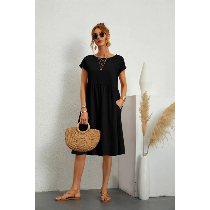 Menali - Kurzes Sommerkleid für Damen mit Midi-Länge
