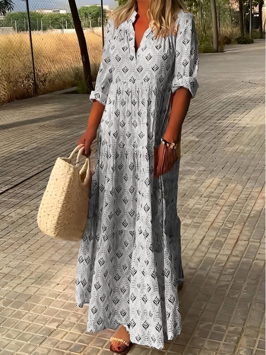 Ryanne - Vintage-Damenmaxikleid