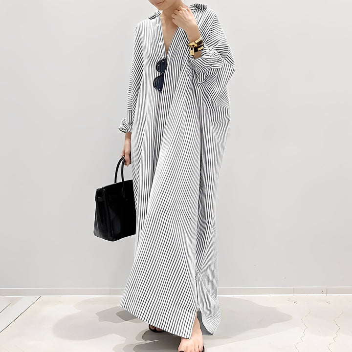 Davida - Lässiges Damen-Hemdkleid mit Streifen