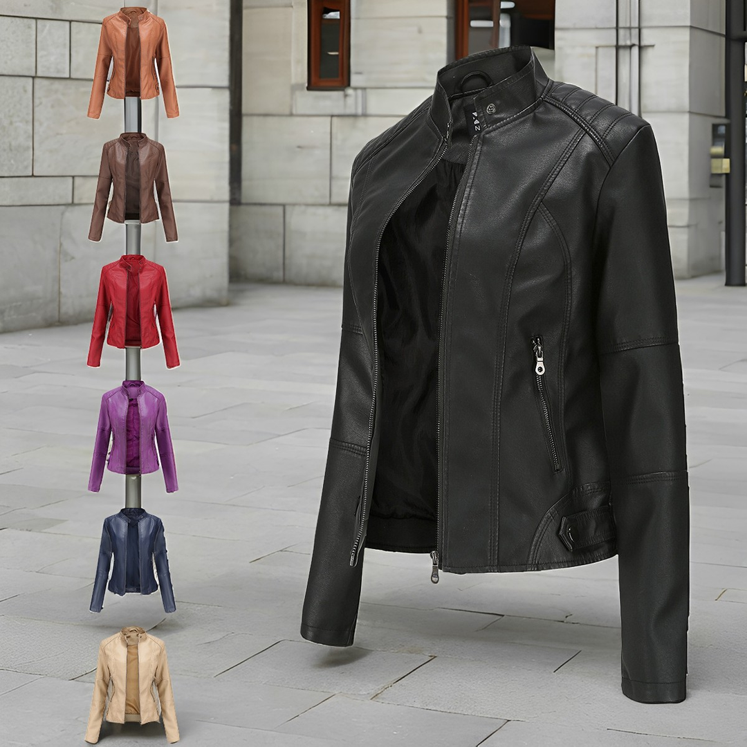 Martha - Elegante, taillierte Damenlederjacke