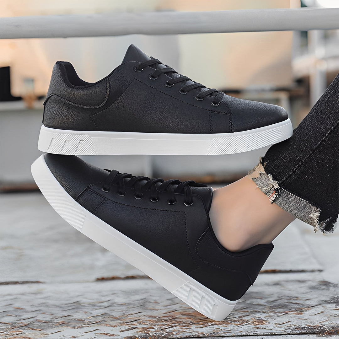 Jerome - Moderne flache Lederschuhe für Herren