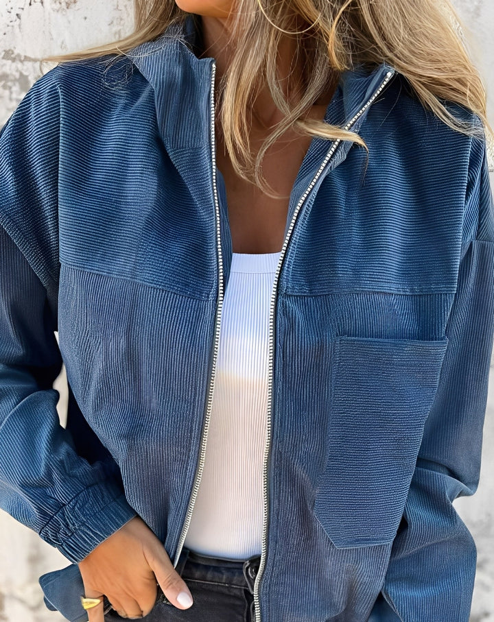 Gillian - Bequeme Cordjacke mit Kapuze für Frauen