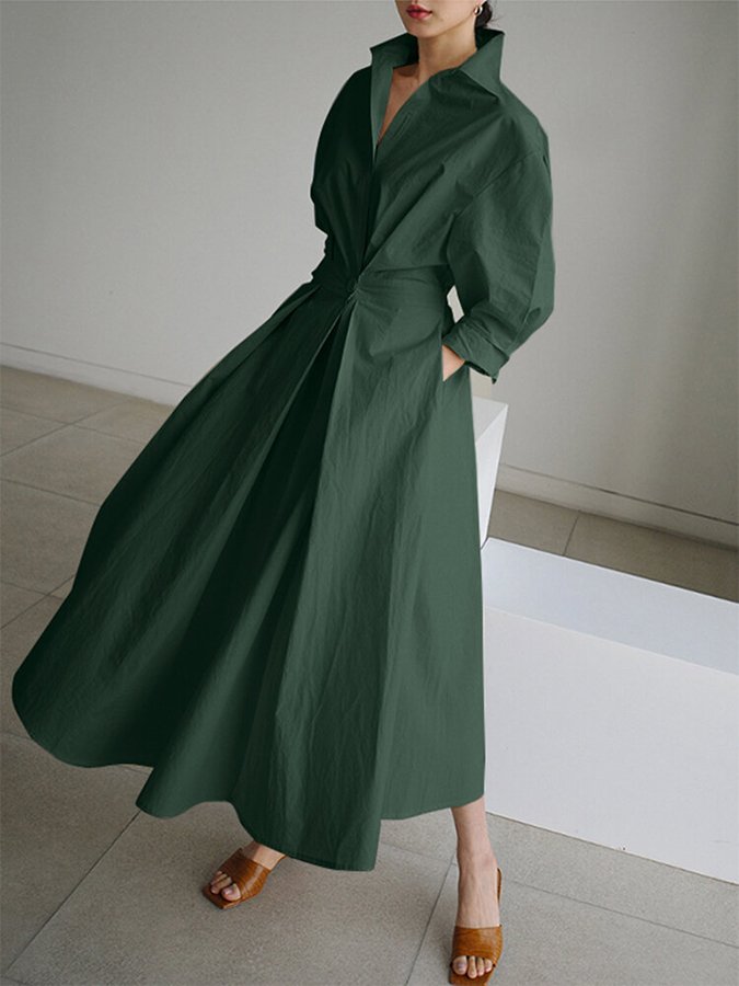 Mejie - Klassisches Hemdkleid mit Knöpfen