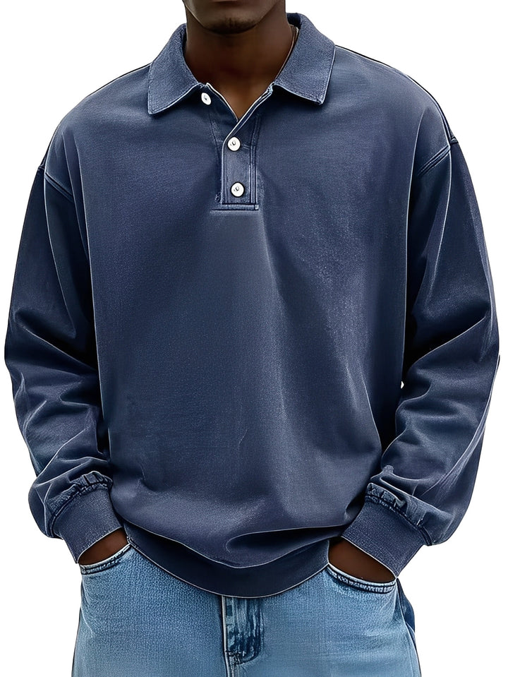 Clayton - Klassisches Herren-Poloshirt mit langen Ärmeln
