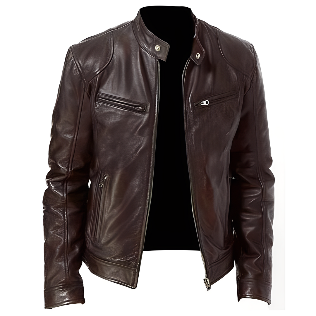 Jaron - Moderne Herren PU-Lederjacke