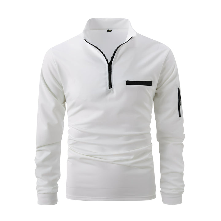 Lucian - Herren-Shirt mit Reißverschluss und Tasche für Freizeit