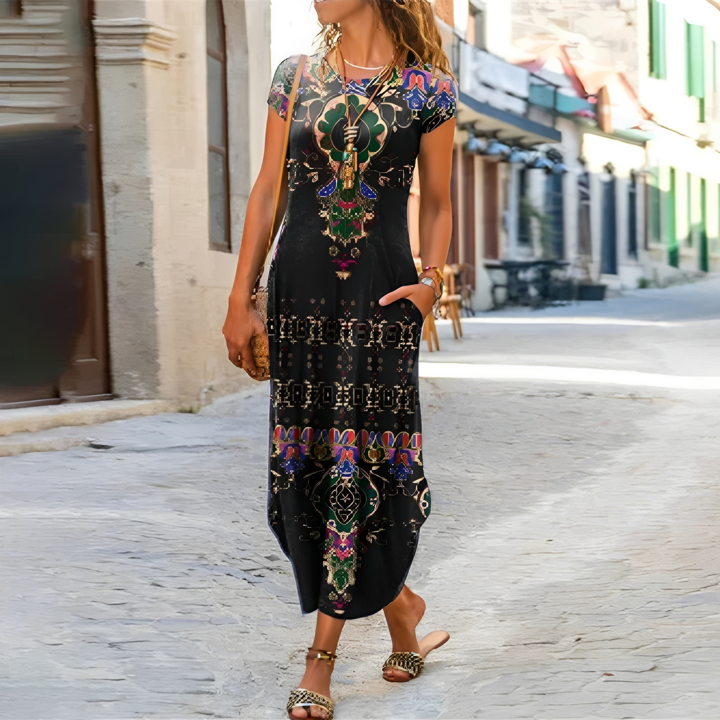 Hollie - Lässiges Kleid mit Blumenmotiv für Damen