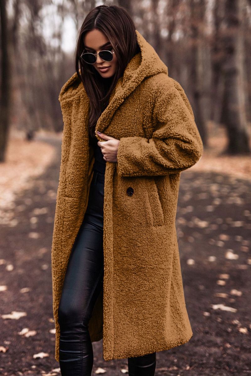 Yancy - Schicker langer Kuschelmantel für Frauen