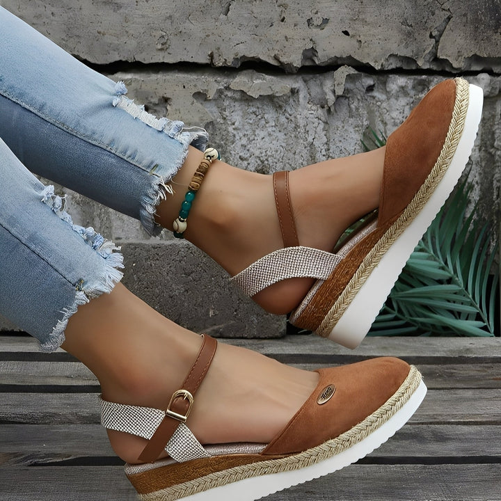 Elinor - Gemütliche Hanf-Keilsandalen für Damen