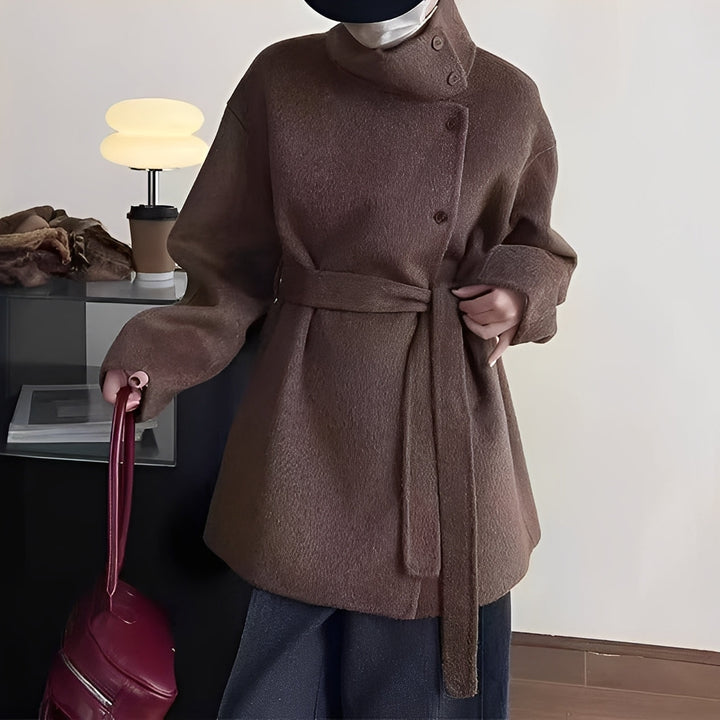 Claudia - Lockere zweireihige Wolljacke für Frauen