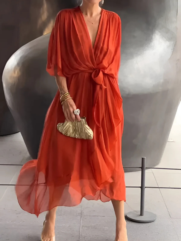 Seraphina - Zeitloses Midi-Wickelkleid