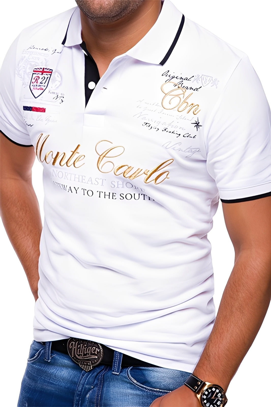 Brent - Komfortables Poloshirt mit Muster für Herren