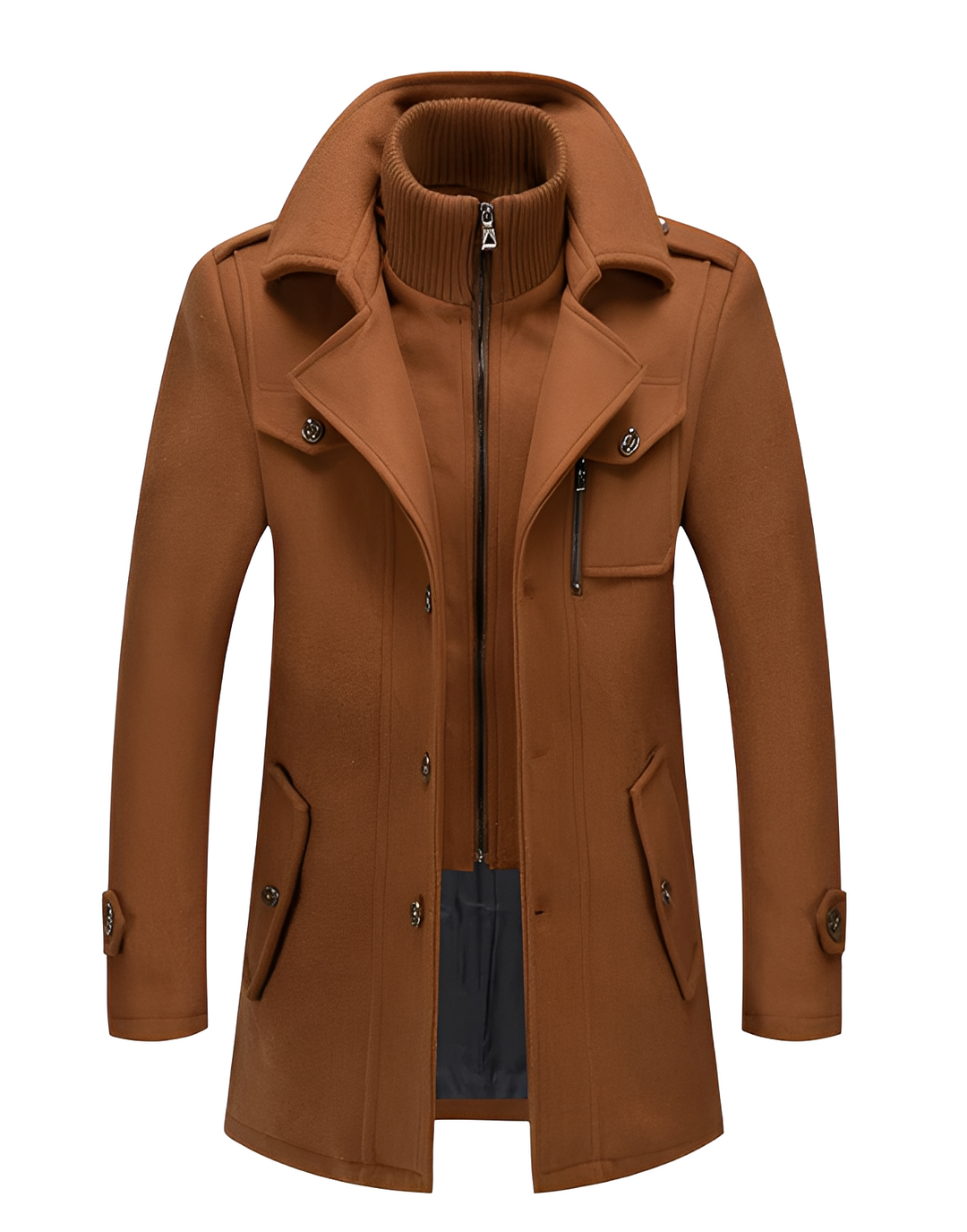 Galen - Elegante Männerjacke mit doppeltem Kragen
