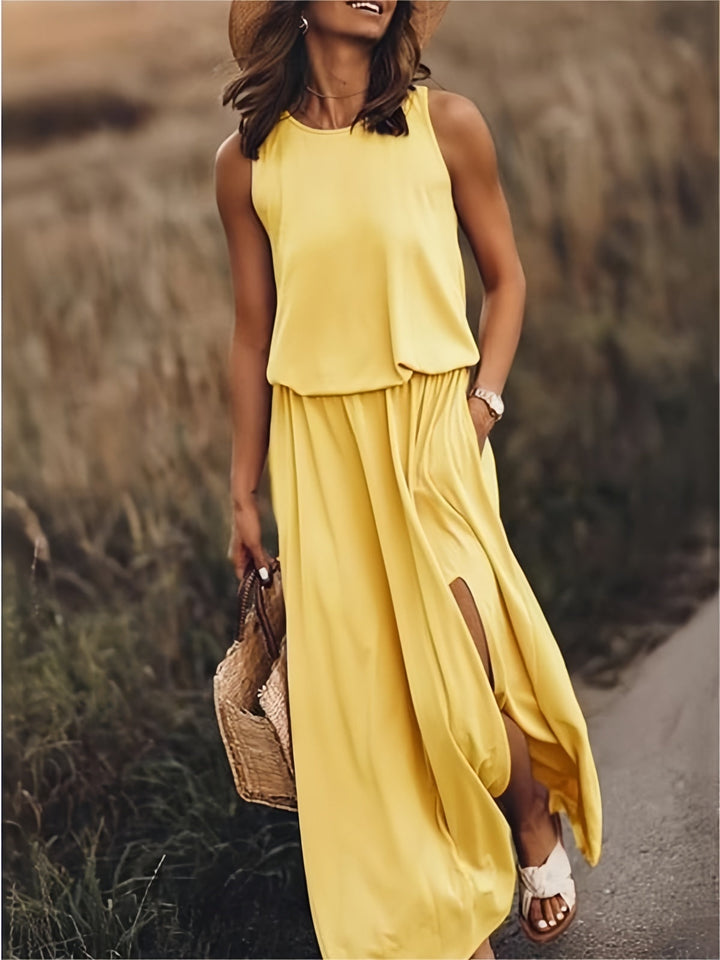 Edna - Schlichtes Boho-Maxikleid aus Modal in verschiedenen Farben