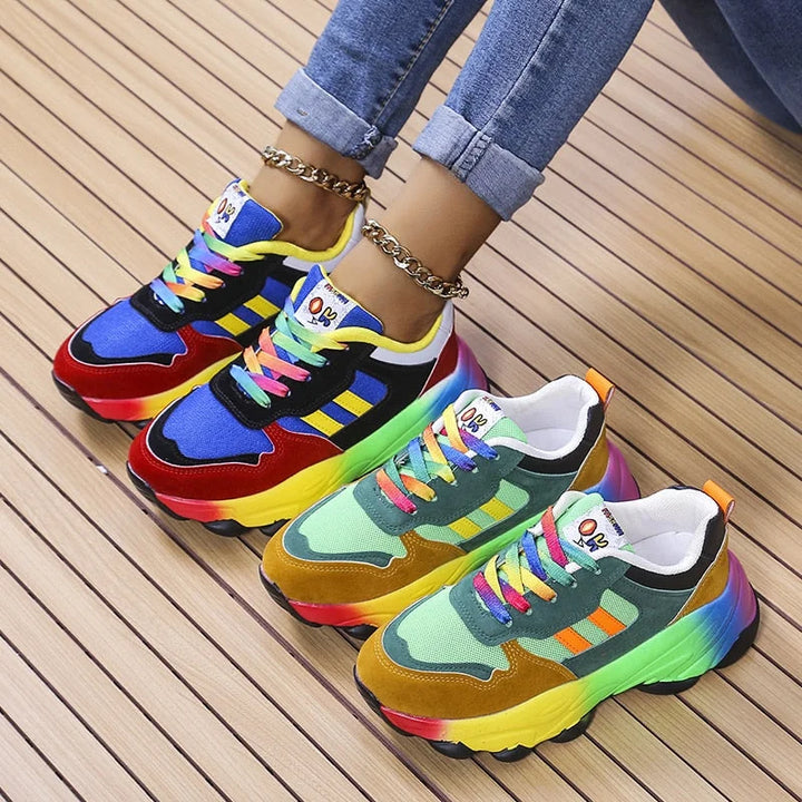 Jolie - Farbenfrohe Damen-Sneaker mit Plateau-Sohle