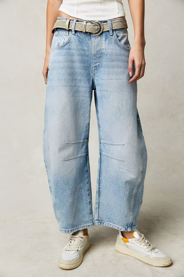 Adrienne - Klassische, weit geschnittene Barrel-Jeans für Frauen
