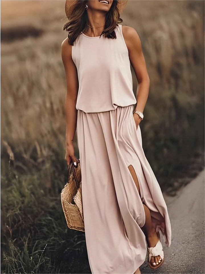 Edna - Schlichtes Boho-Maxikleid aus Modal in verschiedenen Farben